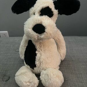 Jelly Cat Plush Dog- Black and White